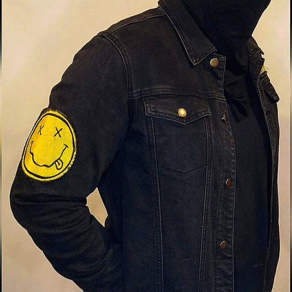 Mens NIRVANA Denim Jacket - Picture 3 of 11